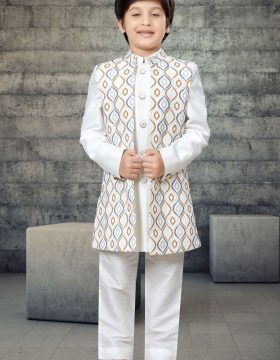off-white-art-silk-boys-kurta-pajama-with-long-jacket-nkk-803 off-white-art-silk-boys-kurta-pajama-with-long-jacket-nkk-803